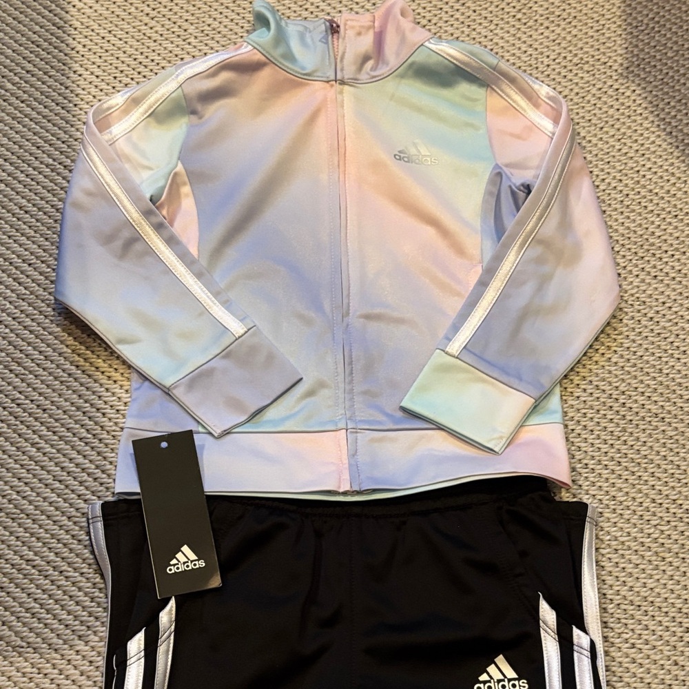 Outfit 2 piece toddler new size 3T Adidas polyester pants & jacket